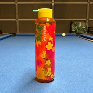 Starbucks floral plastic water bottle